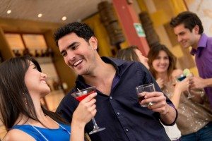 Couple having drinks