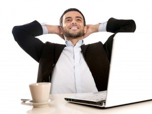 Successful Businessman relaxed and satisfied