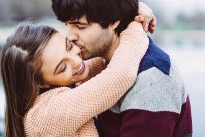 Young couple in love outdoor