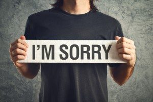 I am sorry message