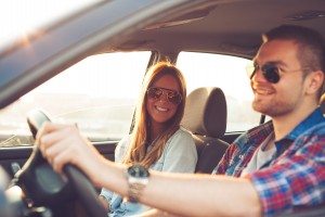 Couple in car