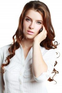 woman talking seriously