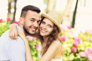 Young couple in the park