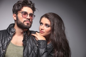 woman resting on her lover shoulder