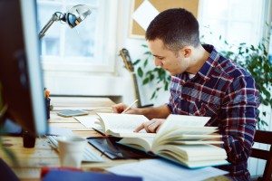 Man working at home