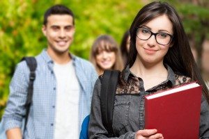 Students at the park