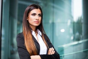 Smiling business woman portrait