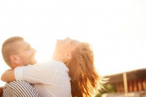 Couple having fun