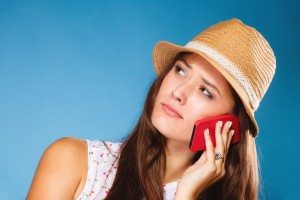 girl talking on mobile phone smartphone