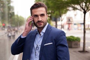 Businessmen with cell phone