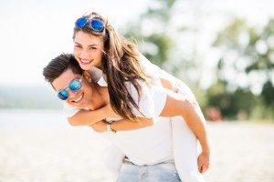 Young couple on the beach