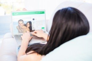 Composite image of dating website