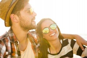 Young couple at the beach